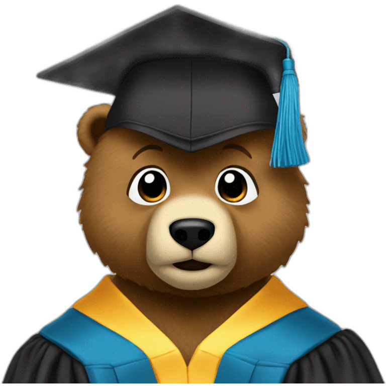 Graduation bear kanye emoji