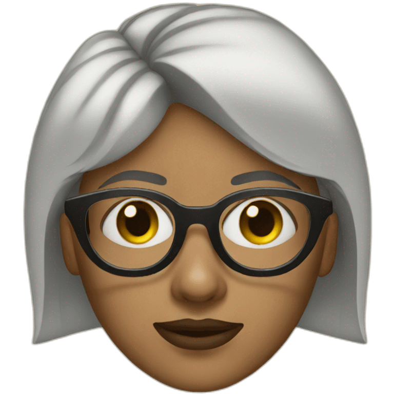 woman with nose ring and glasses emoji