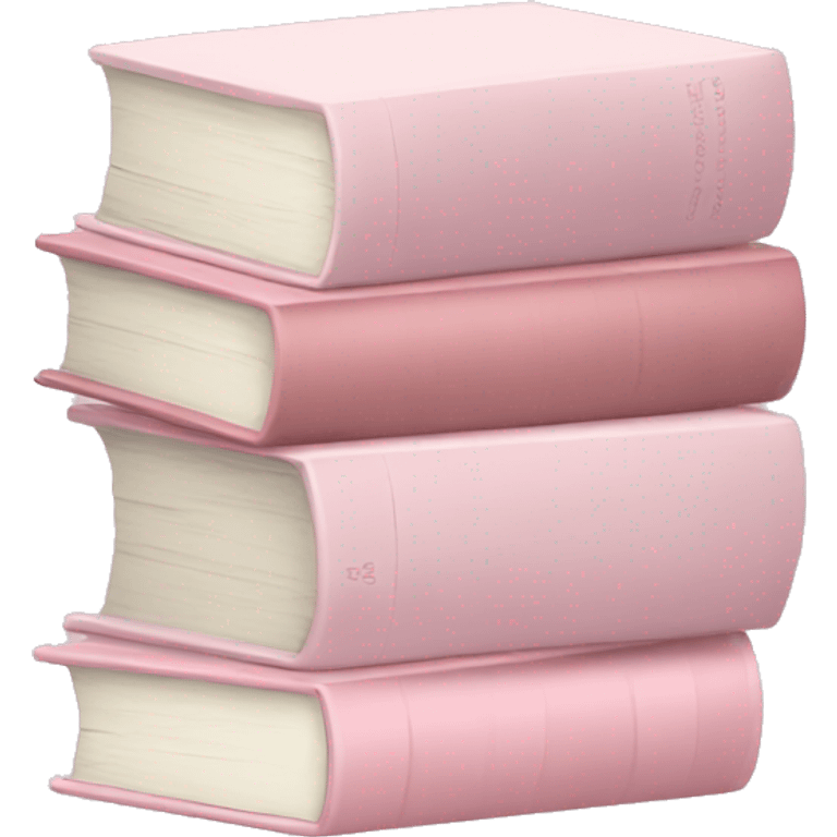 Stack of pale pink books emoji