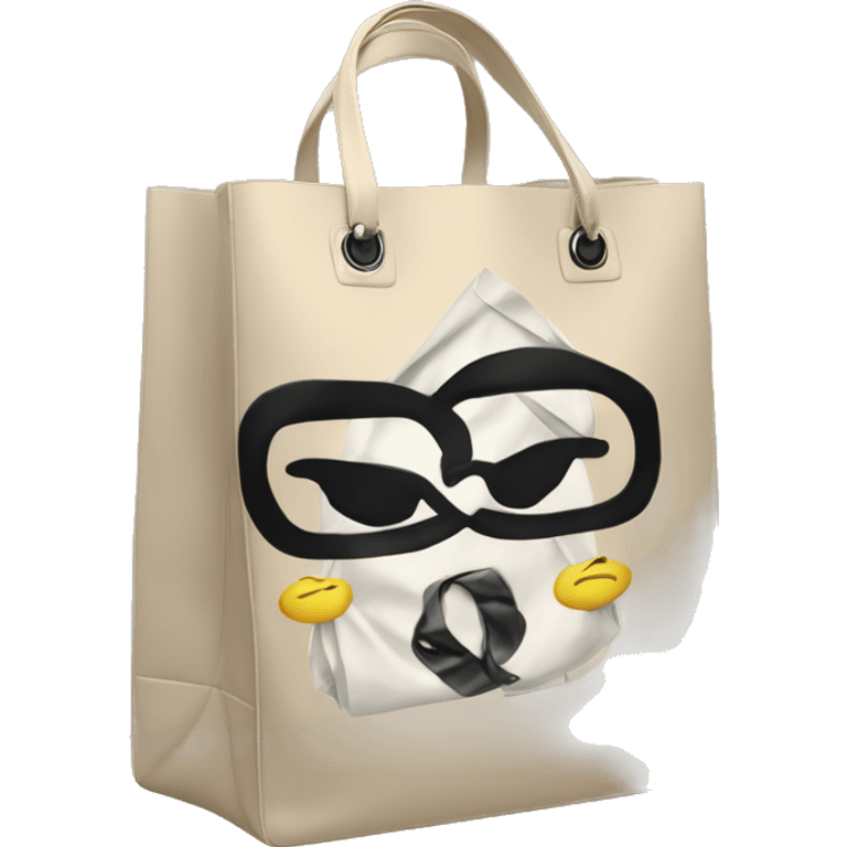 Chanel shopping tote bag emoji