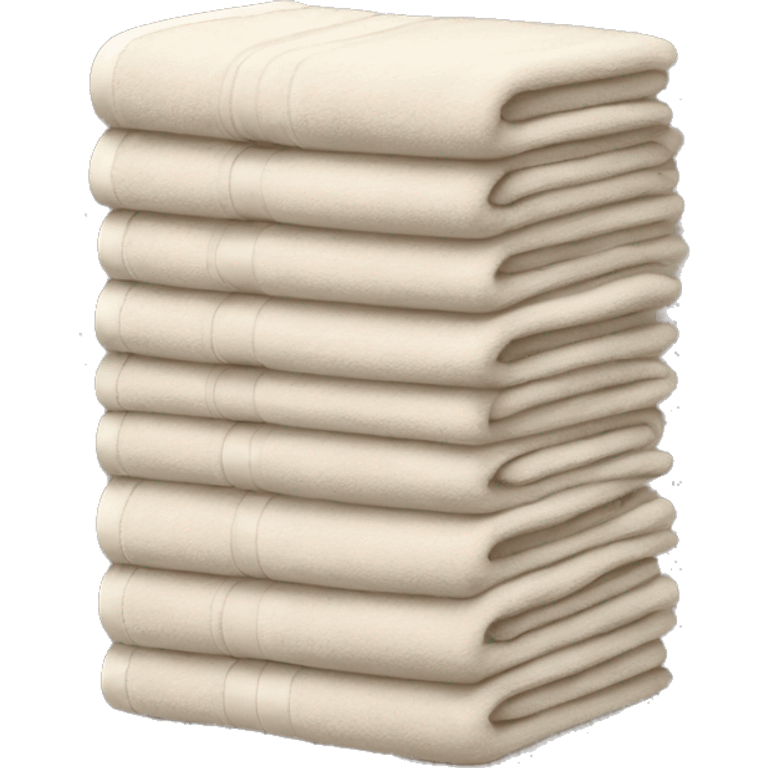 Stacked beige towels emoji