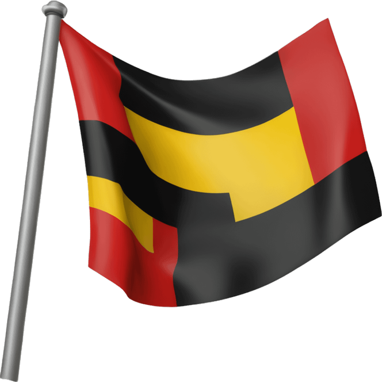 Belgium flag (flag is in 3 equals parts, one red, one yellow and one black, no other color, placed vertically) emoji