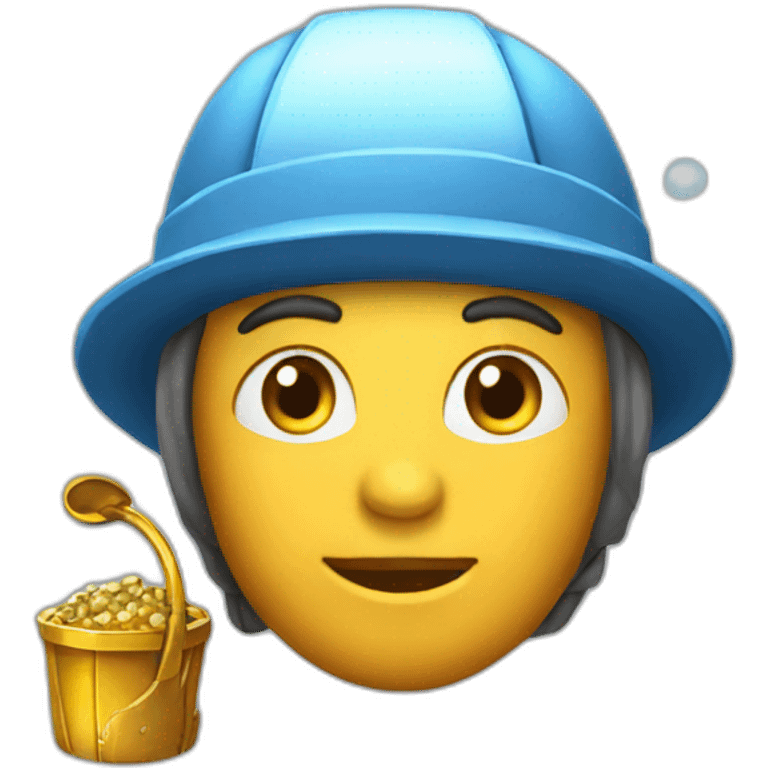 gold mining under snow emoji