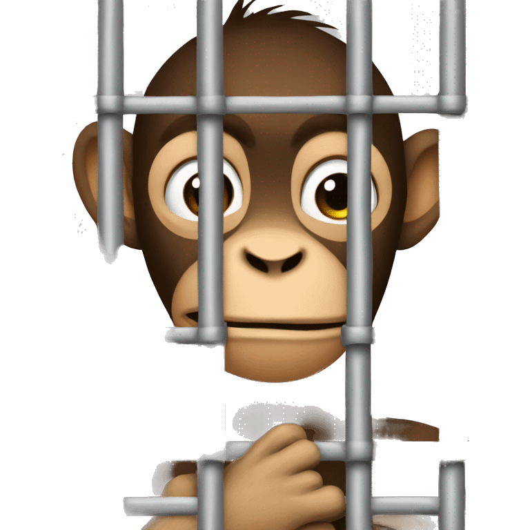 Monkey in jail  emoji