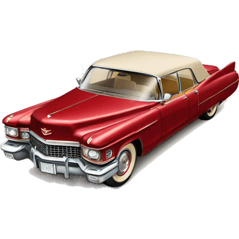 Vintage red Cadillac emoji