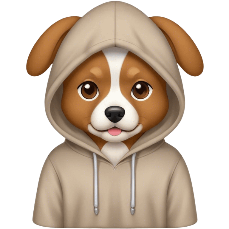 Dog wearing hoodie emoji