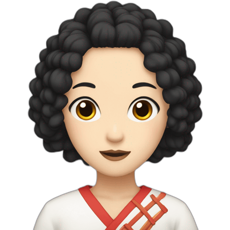 Kumiko with black hait emoji