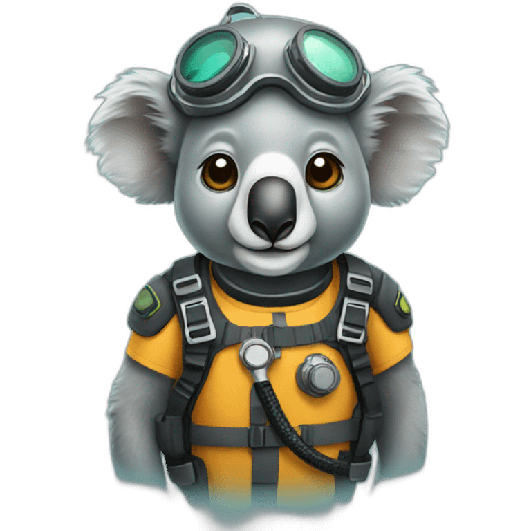 koala deep-sea diver emoji