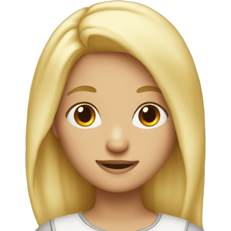 A Girl with blonde hair in her 20th emoji