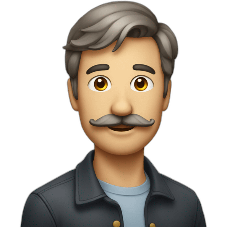 emoji normal avec une petite moustache sous le nez emoji