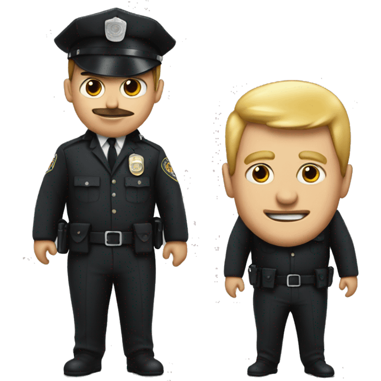 Fried man with non fried man cop suit on top emoji