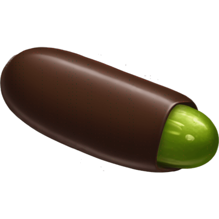 chocolate covered pickle  emoji