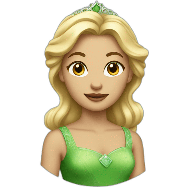 Blonde princess green emoji