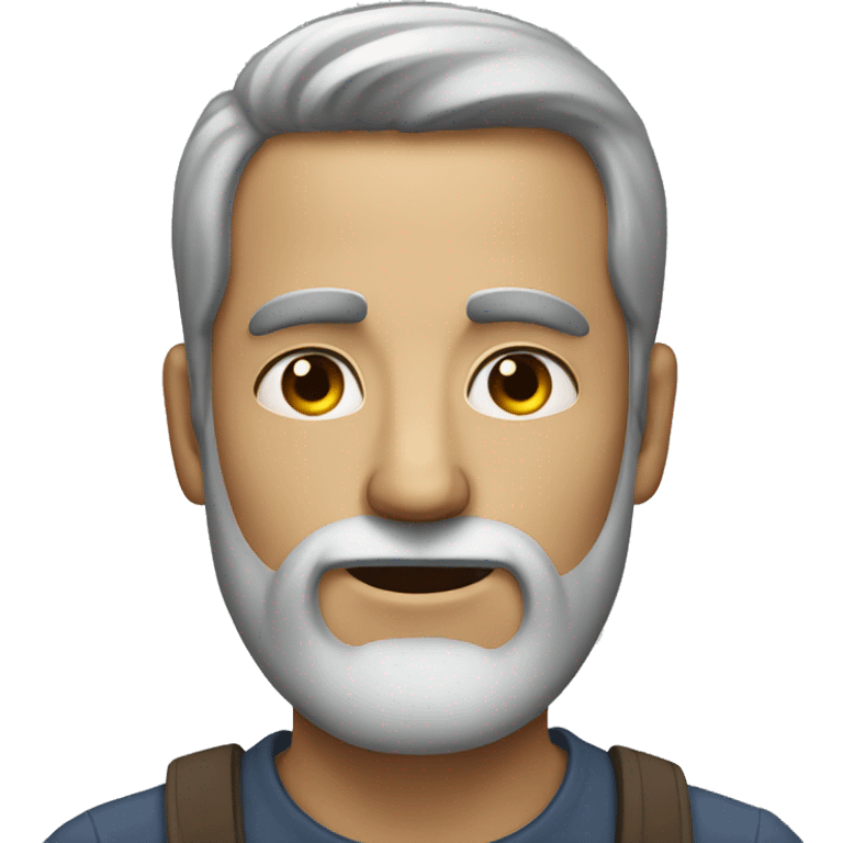 a narrow-eyed man with a beard emoji