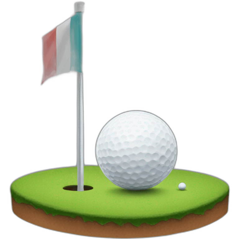 golf hole with flag emoji