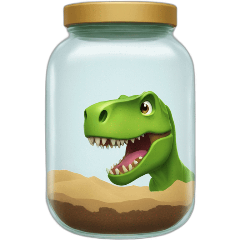 trex inside a jar emoji