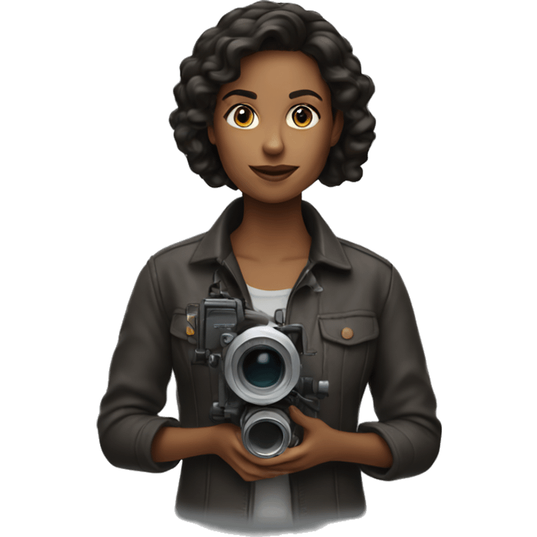 brunette filmmaker emoji