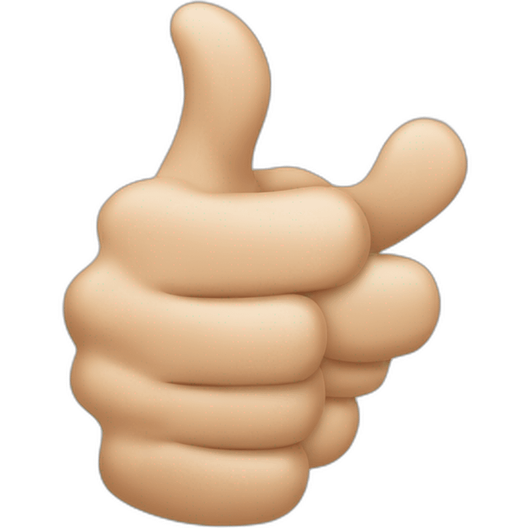 thumbs up but with a crooked thumb which ends up horizontal MORE horizontal emoji