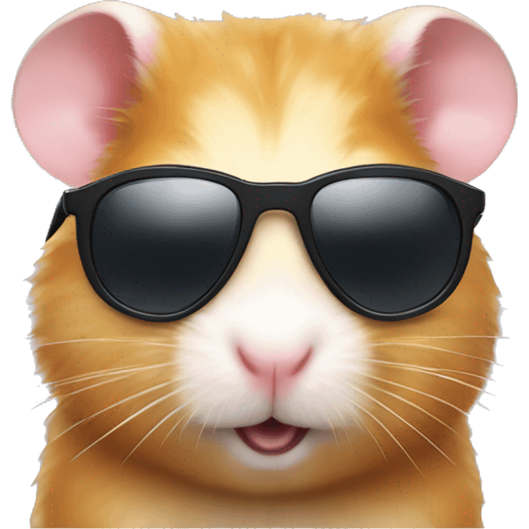 Hamster wearing sunglasses  emoji