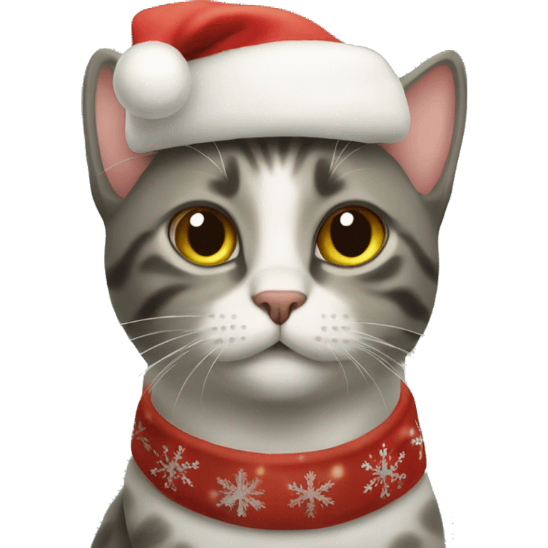 Cat at Christmas emoji