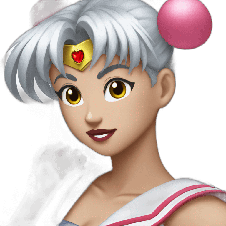 Muscular girl sailor moon emoji