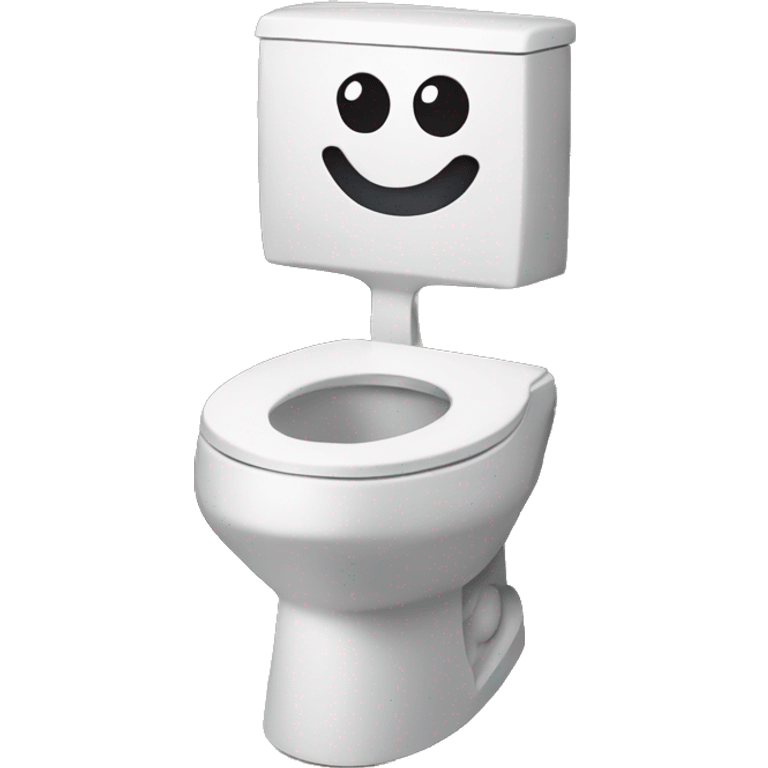 Toilet with a face coming out of it emoji