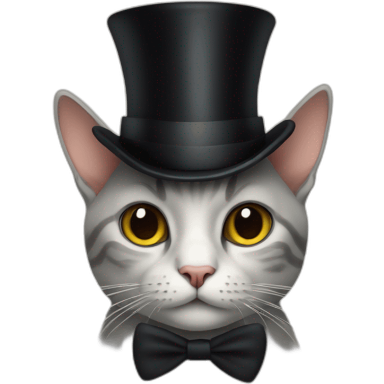 cat with a top hat emoji