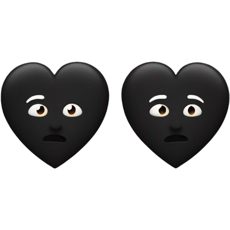 black heart two halves emoji