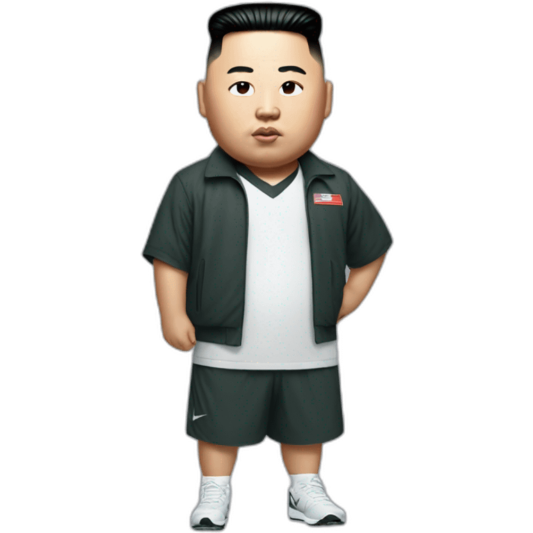 Kim jong UN dressEd in Nike emoji