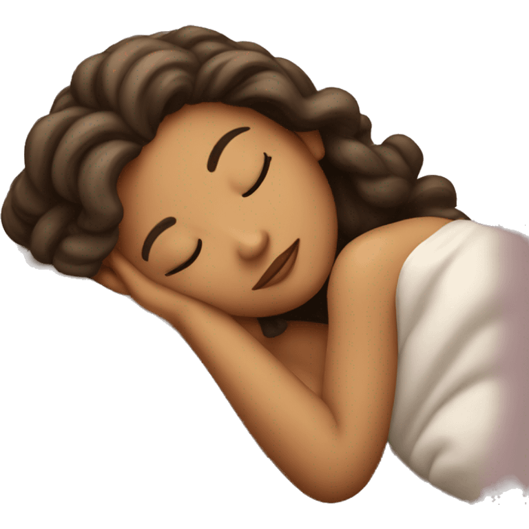 A pretty girl sleeping  emoji