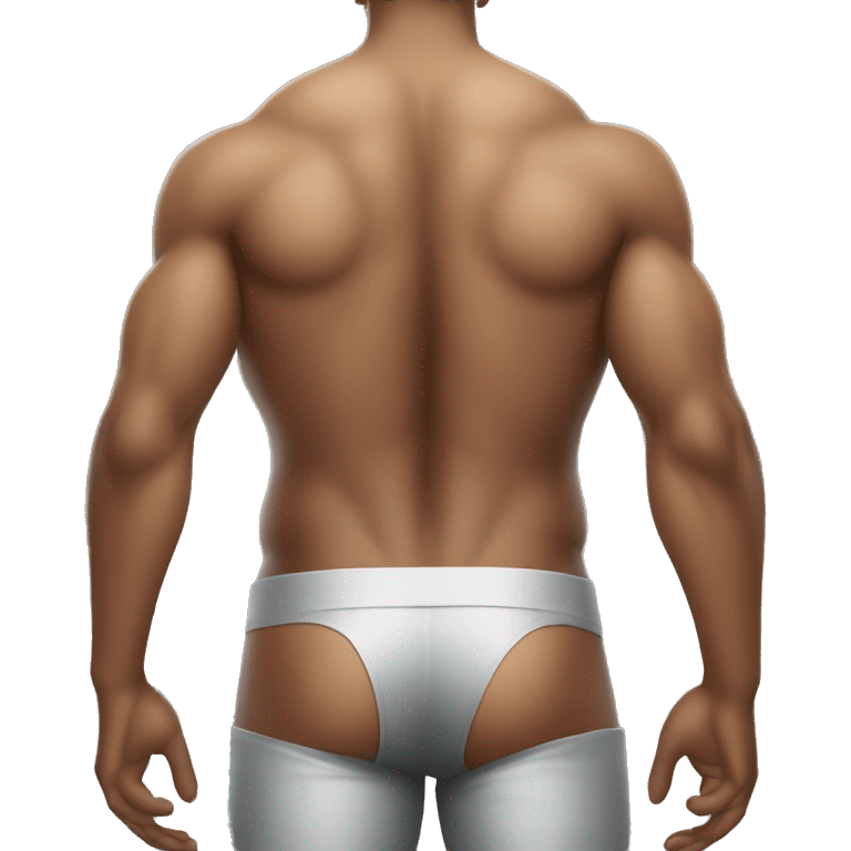 man with very very developed glutes from back emoji