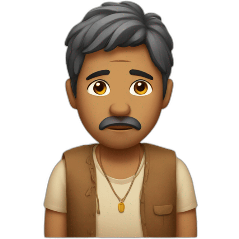 Sad Indian man  emoji