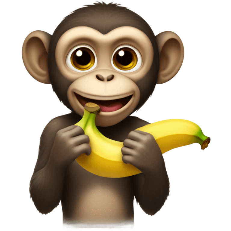 monkey eating banana emoji