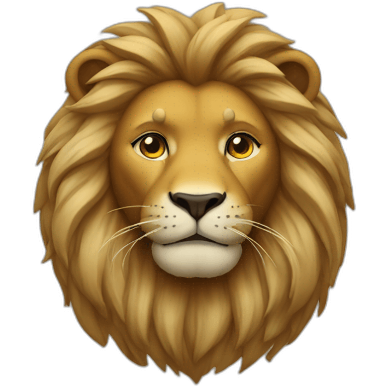 lafing a lion emoji emoji