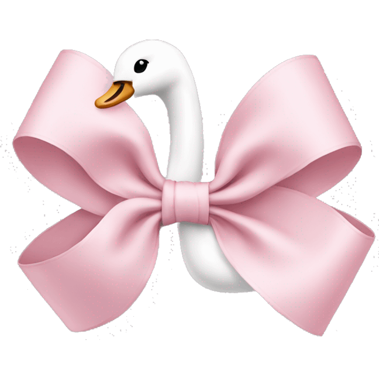 swan light pink bow emoji