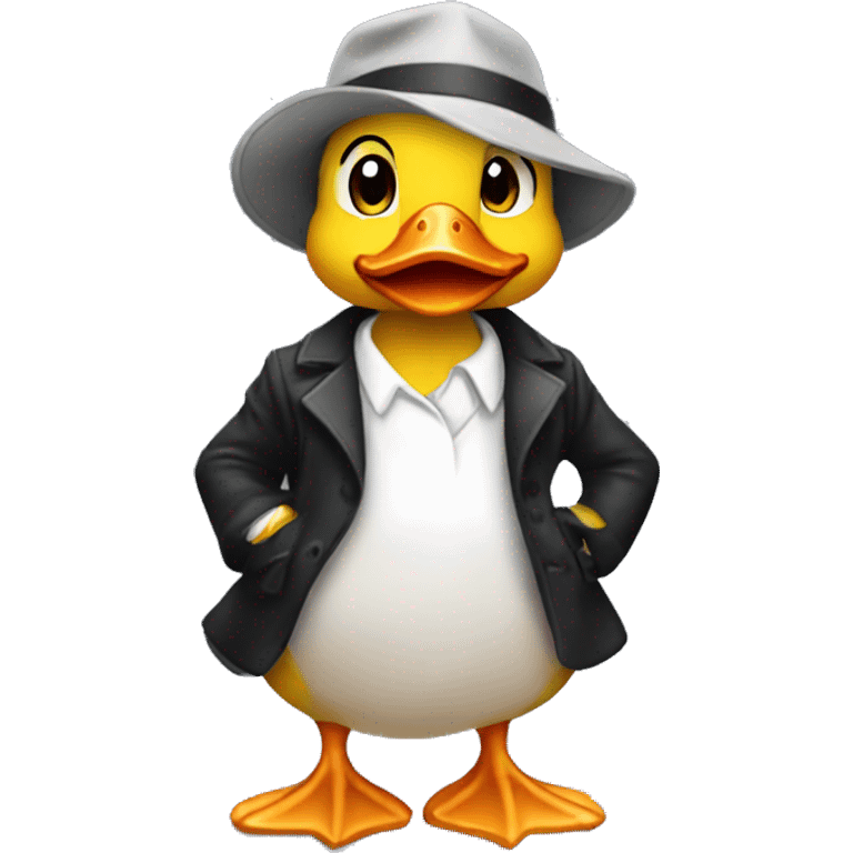 Pretty gangster duck female  emoji