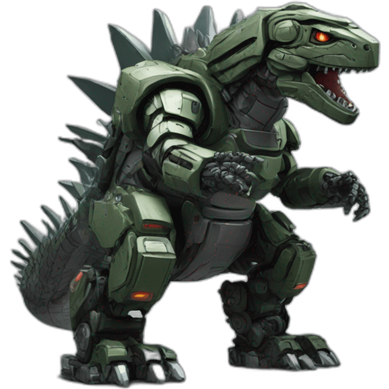 Mech godzilla with canon emoji