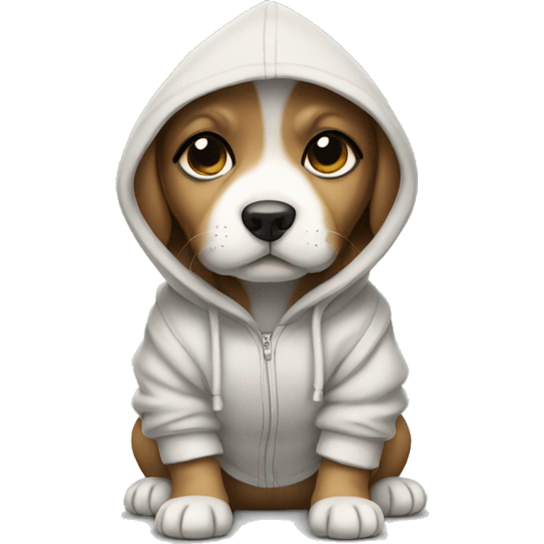 Puppy in a hoodie  emoji