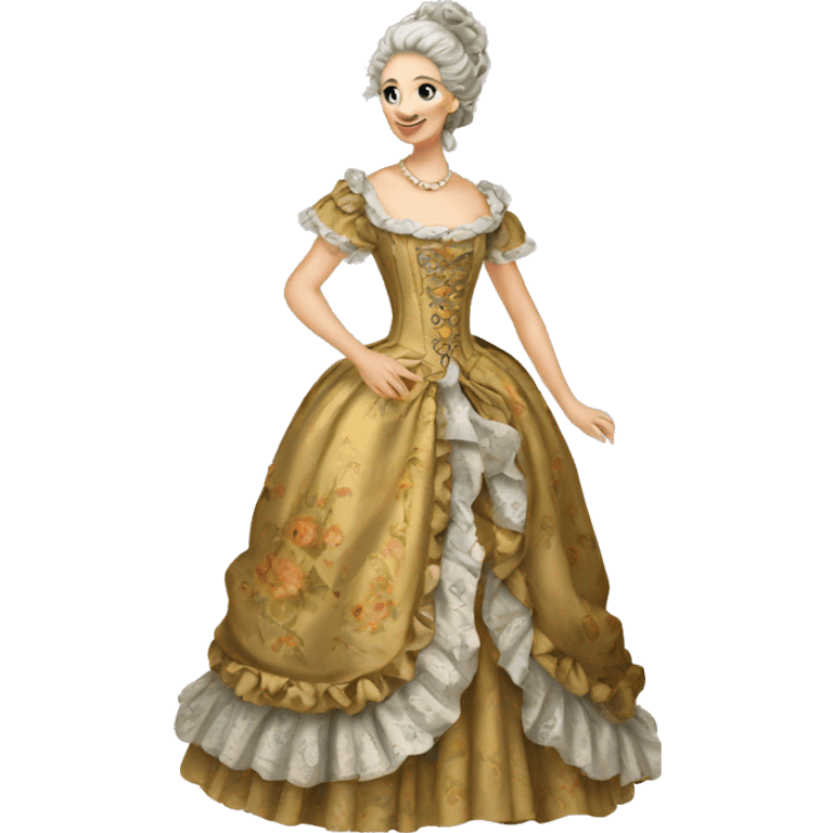 Rococo style dress emoji