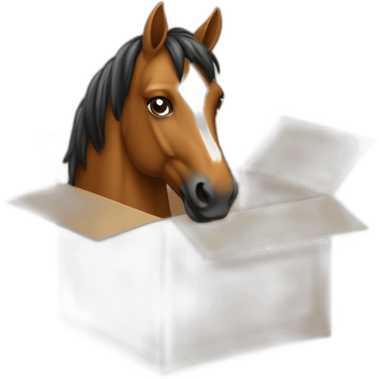 Cheval dans son box emoji