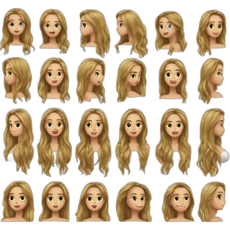 Miley Cyrus long hair emoji