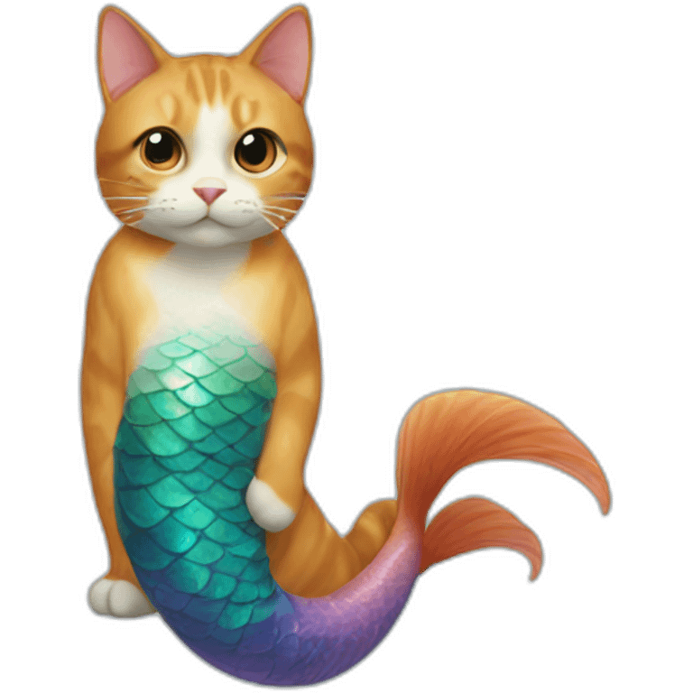 Cat with a mermaid tail emoji