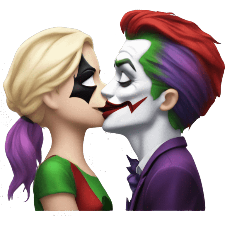 Harley quinn kiss joker  emoji