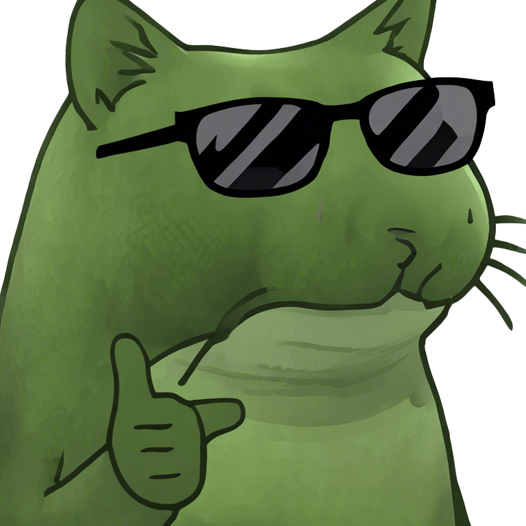 Cat with sunglasses emoji