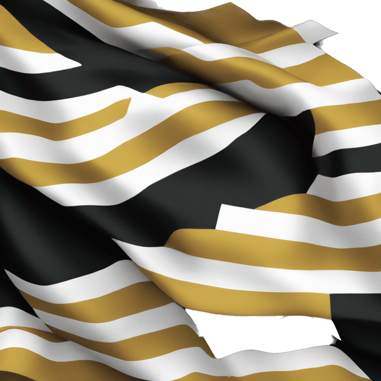 Black gold and white tricolor flag emoji