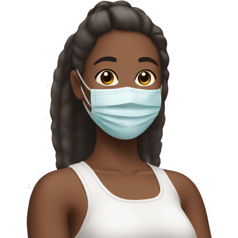 Girl with face mask skincare emoji