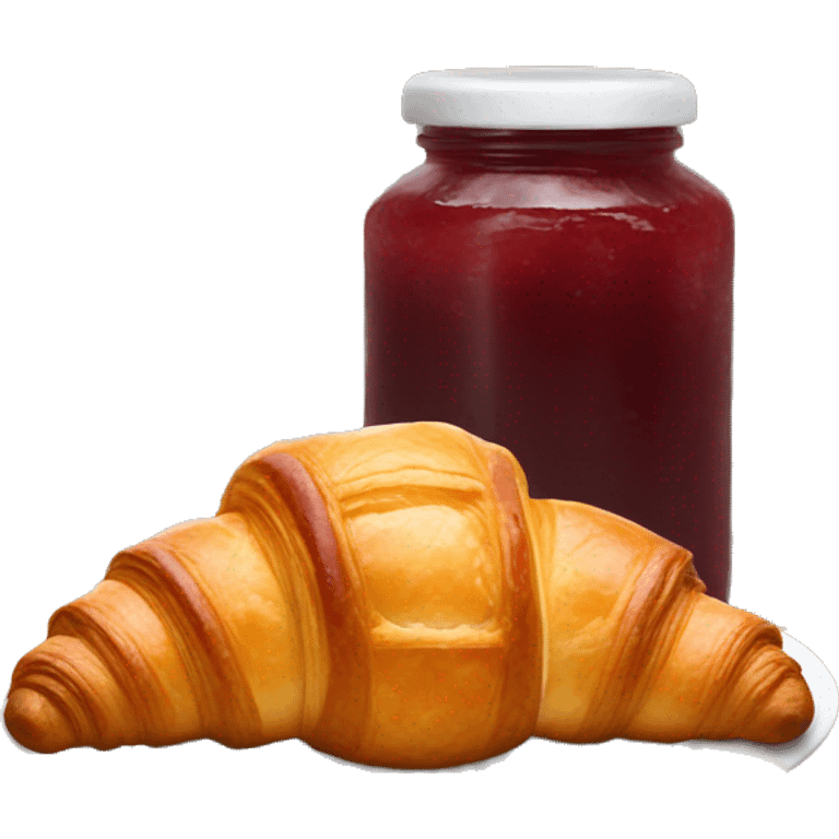 Croissant with red jam emoji