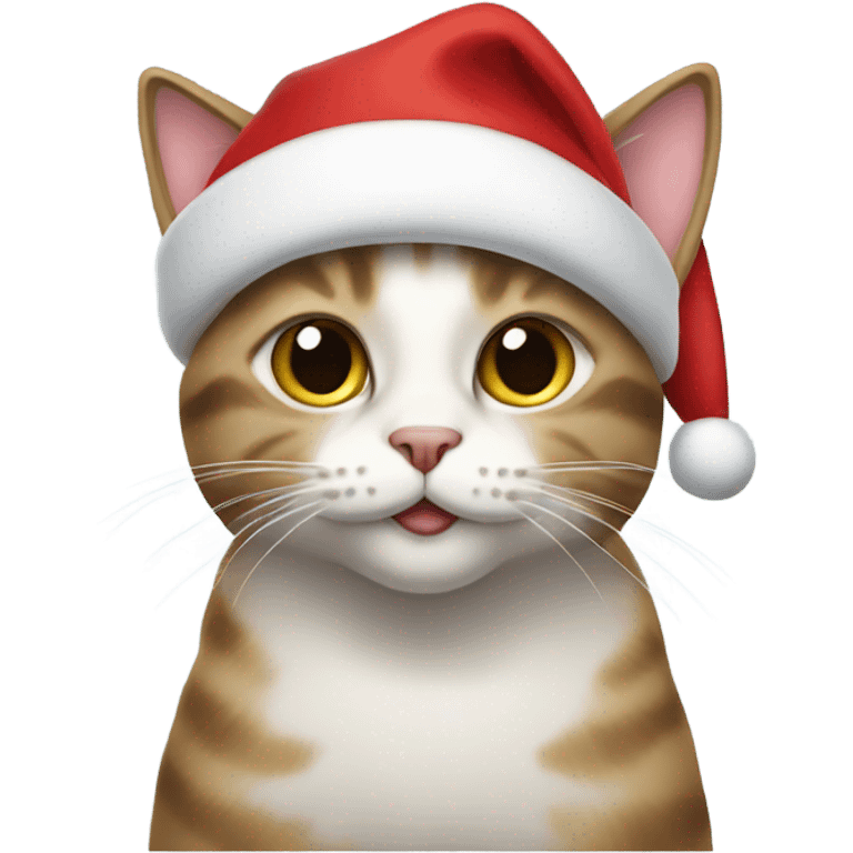 Cat with a Santa hat emoji