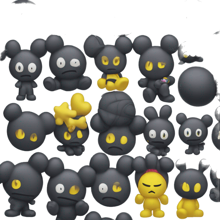 badtz maru and kaws emoji