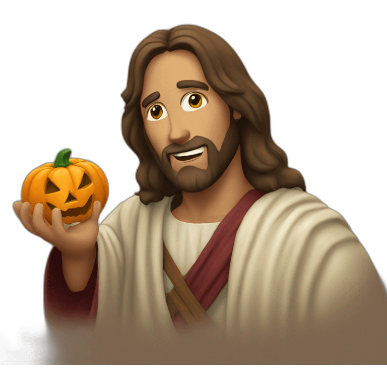 Jesus Christ celebrating Halloween emoji